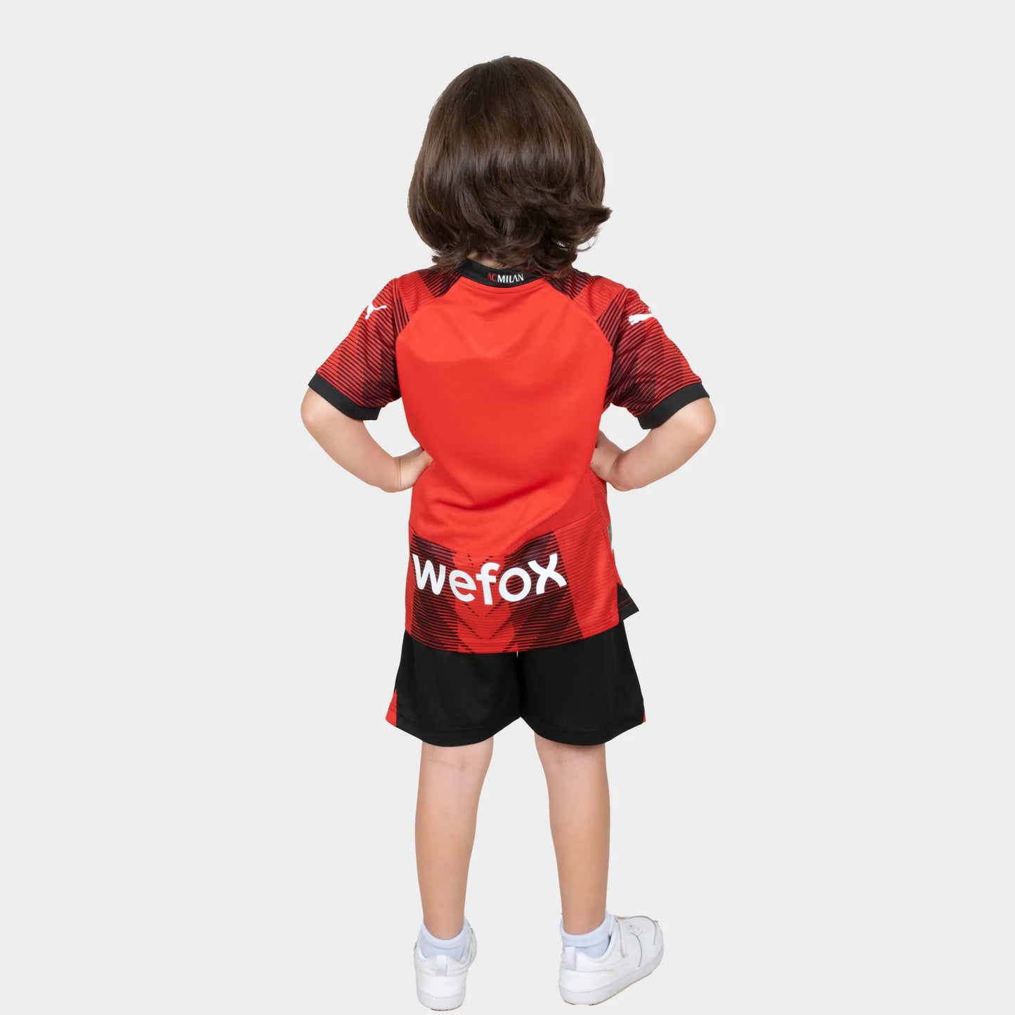 AC Milan 23/24 Home Kit in Red Jersey and Black Shorts