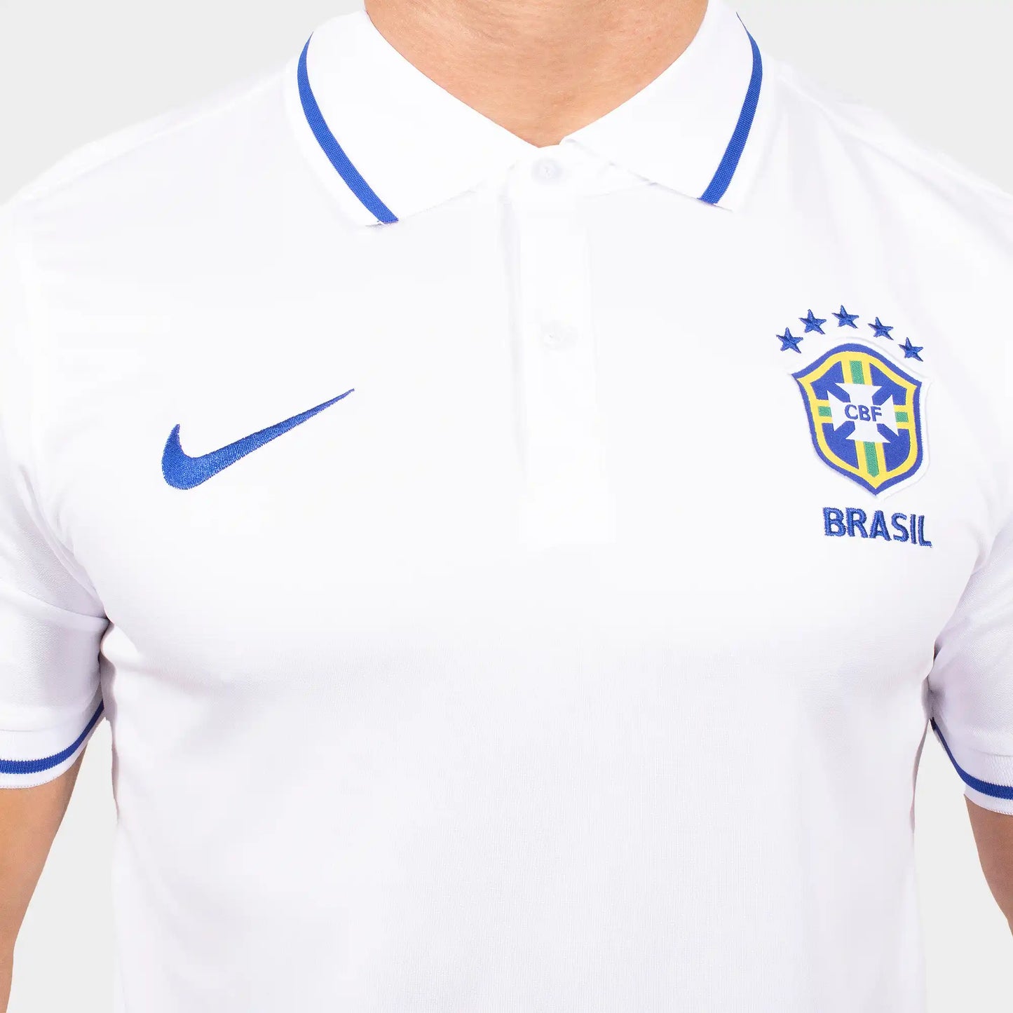 Brazil Men Polo Shirt White